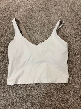 lululemon athletica Cream V-Neck Crop Tank